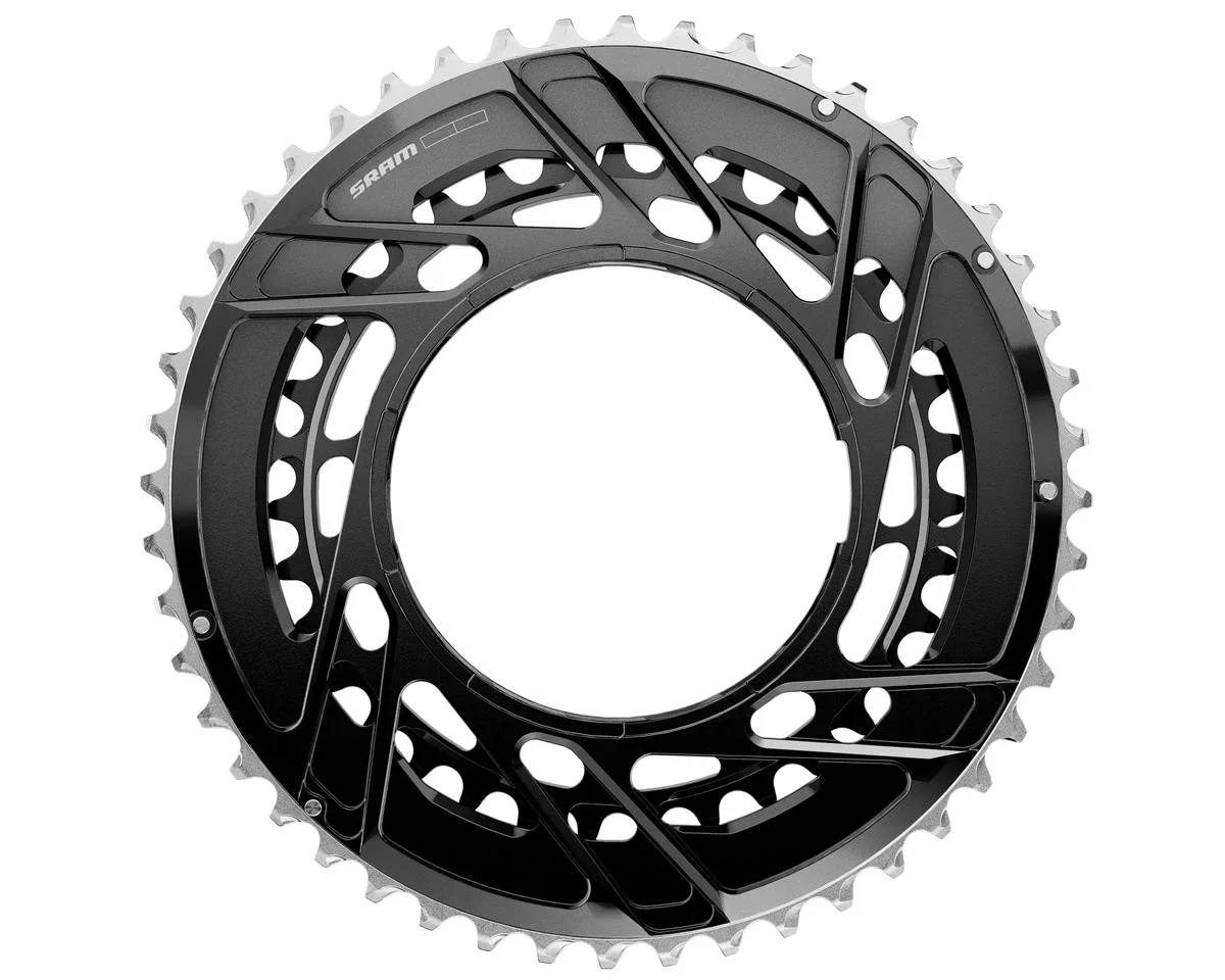 SRAM Force Thread Mount Chainring Kit (Black) (2 x 12 Speed) (Inner & Outer) (50/37T) (For AXS Power Meter Spider) (E1)